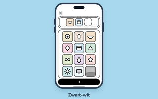 Weergave in zwart-wit.